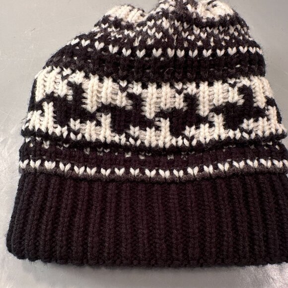 The North Face Knit Beanie Hat Fair Isle Pom Pom Winter Nordic Design Unisex - Picture 7 of 16